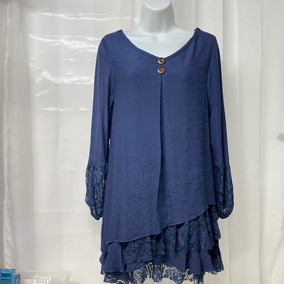 Adore NWT S Layered Tunic or Dress Bell Sleeves - Picture 8 of 15